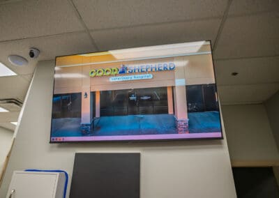 65" TV installed at GSVH Coweta